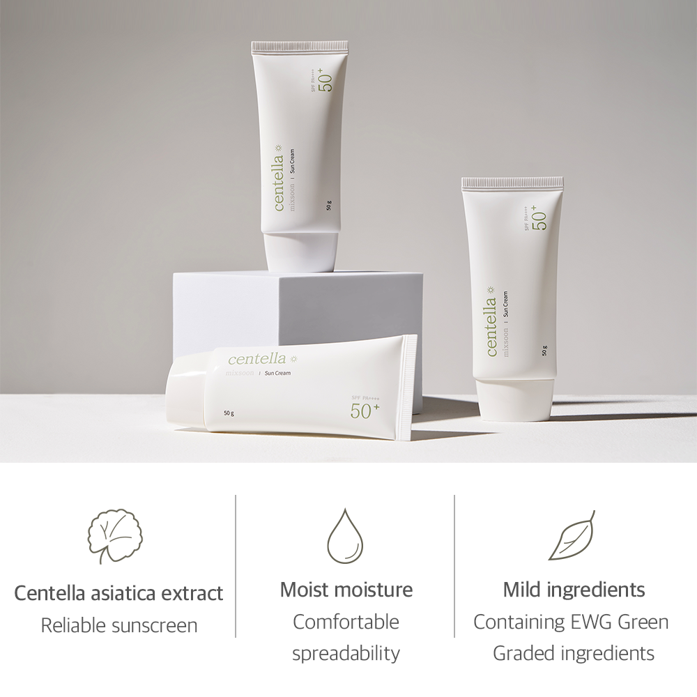mixsoon Centella Sun Cream 50ml Set (+5ml*2ea)