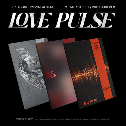 TREASURE 3rd MINI ALBUM [LOVE PULSE] METAL & STREET & ROCKCHIC VER.