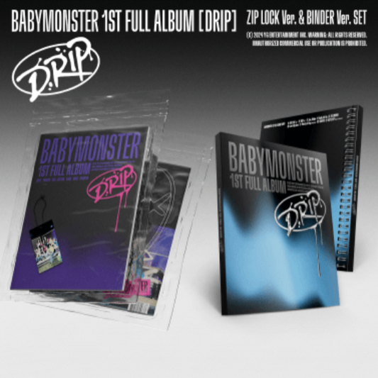 BABYMONSTER 1st FULL ALBUM [DRIP] ZIP LOCK Ver. / BINDER Ver. Set