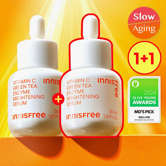 INNISFREE Vitamin C Green Tea Enzyme Brightening Serum 30ml Double Pack