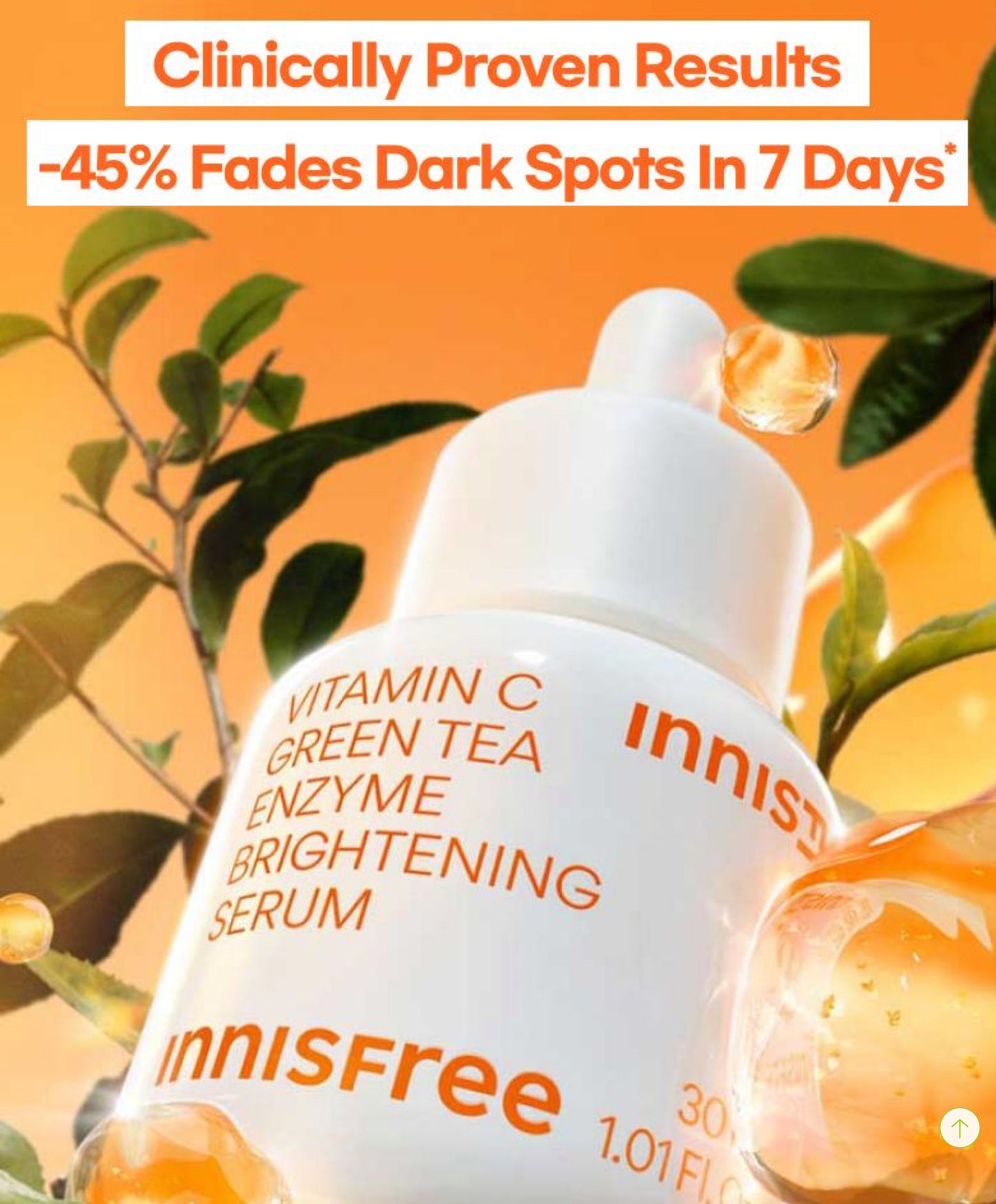 INNISFREE Vitamin C Green Tea Enzyme Brightening Serum 30ml Double Pack