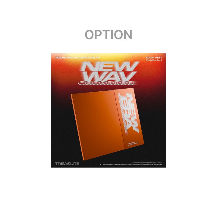 TREASURE 4th MINI ALBUM [NEW WAV] RAW VER. (Option)